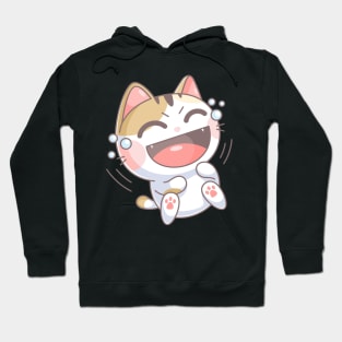 Cute cat laughing out loud Hoodie